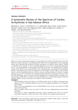 A Systematic Review of the Spectrum of Cardiac Arrhythmias in Sub-Saharan Africa