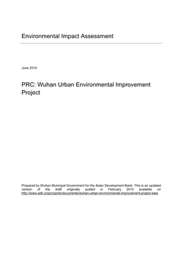 PRC: Wuhan Urban Environmental Improvement Project