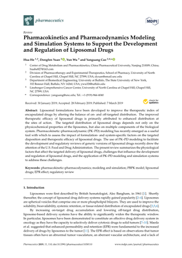 Pharmacokinetics and Pharmacodynamics Modeling and Simulation Systems to Support the Development and Regulation of Liposomal Drugs
