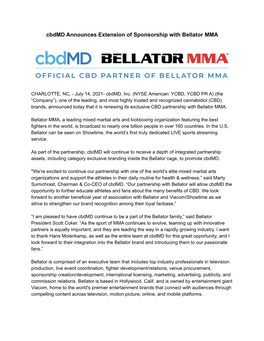 Bellator X Cbdmd