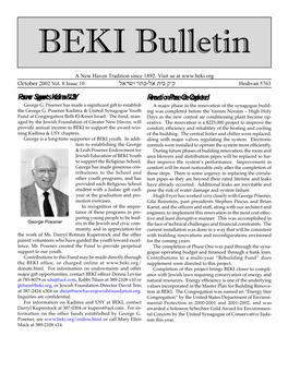 BEKI Bulletin October 2002