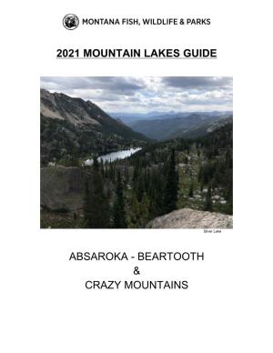 Mountain Lakes Guide: Absaroka, Beartooth & Crazies