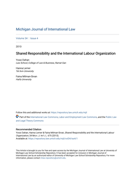 Shared Responsibility and the International Labour Organization