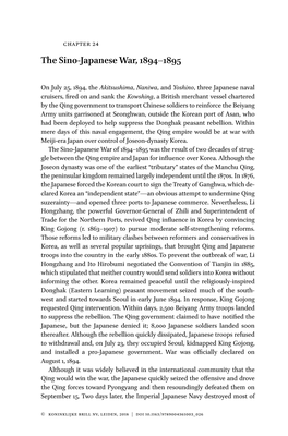 The Sino-Japanese War, 1894–1895