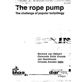 The Rope Pump the Challenge of Popular Techiiology