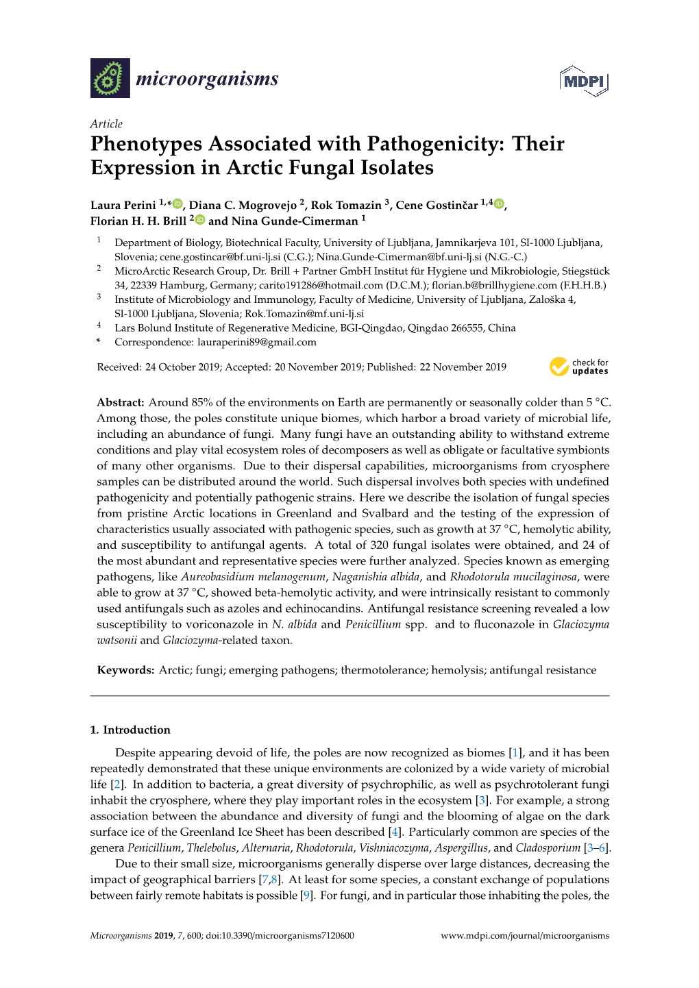 Their Expression in Arctic Fungal Isolates