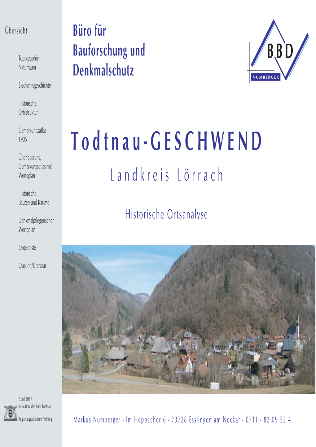 Todtnau-GESCHWEND Überlagerung Gemarkungsatlas Mit Werteplan Landkreis Lö Rrach Historische Bauten Und Räume