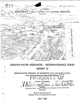 Ground-Water Resources Reconnaissance Series Report