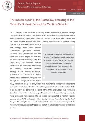 The Modernisation of the Polish Navy According to the 'Poland's Strategic