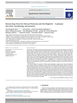 Roman Dogs from the Iberian Peninsula and the Maghreb E a Glimpse Into Their Morphology and Genetics