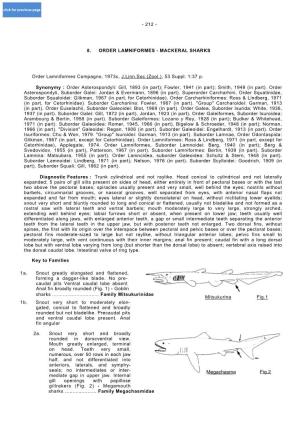 MACKERAL SHARKS Order Lamniformes Compagno, 1973C, J.Linn