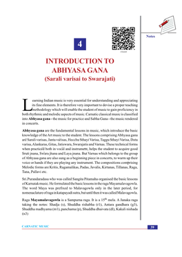 Introduction to Abhyasa Gana
