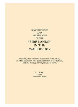 "Fire Lands" in the War-Of-1812