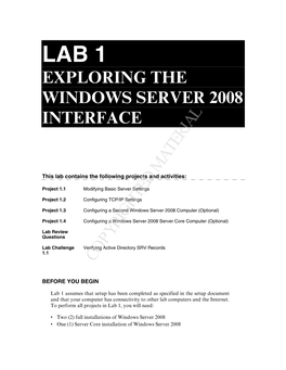 Exploring the Windows Server 2008 Interface