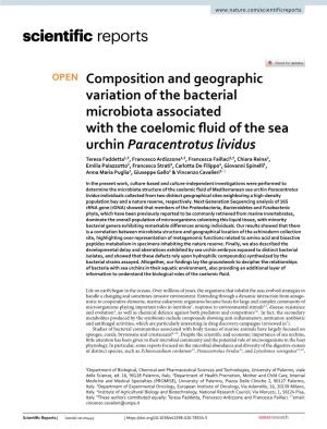 Composition and Geographic Variation of the Bacterial Microbiota