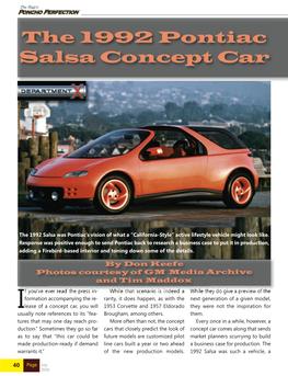 The 1992 Pontiac Salsa Concept Car
