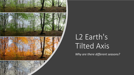 L2 Earth's Tilted Axis Why Are There Different Seasons?