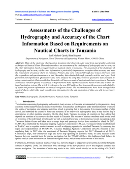 Assessments of the Challenges of Hydrography and Accuracy of The