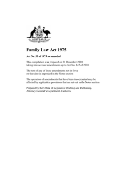 Family Law Act 1975