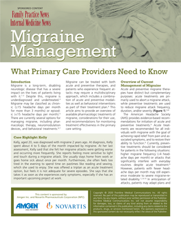 Migraine Management: What Primary Care Providers