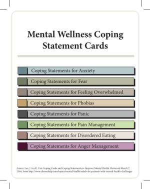 Mental Wellness Statement Coping Cards