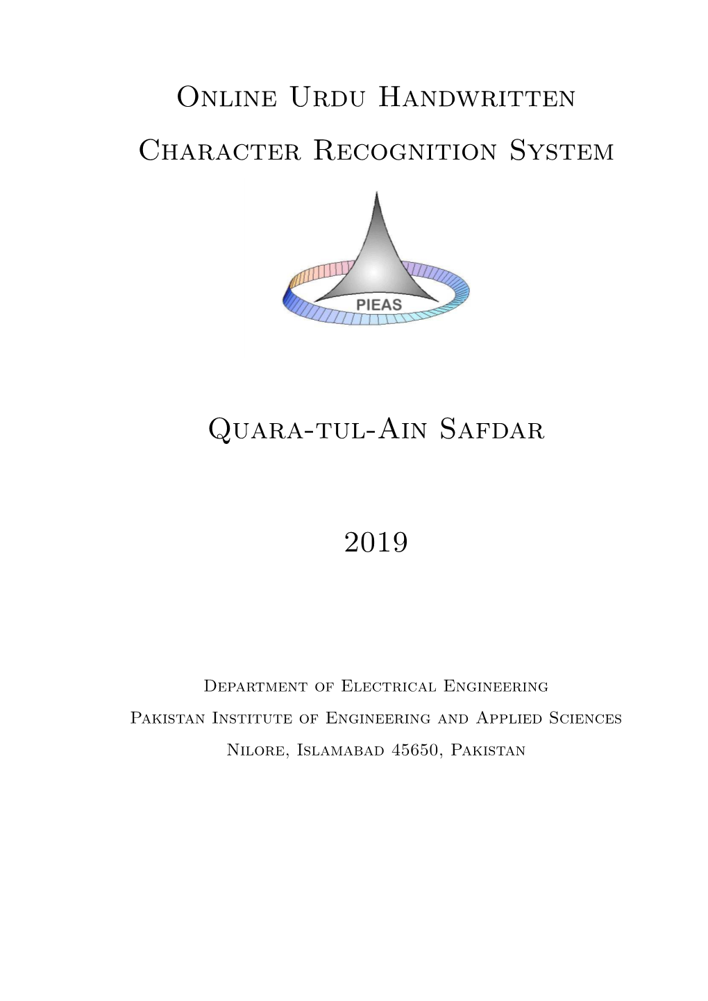 Online Urdu Handwritten Character Recognition System Quara-Tul-Ain