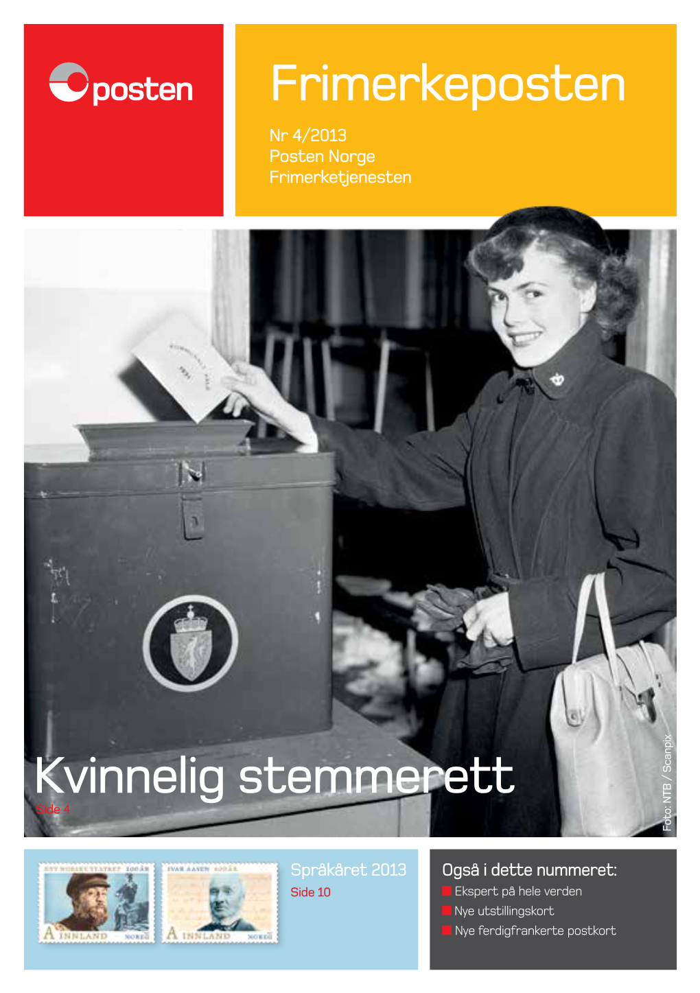 Frimerkeposten Kvinnelig Stemmerett