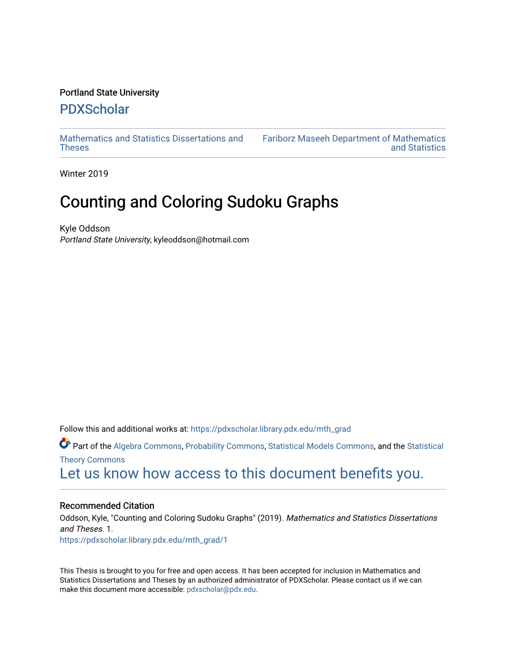 Counting and Coloring Sudoku Graphs