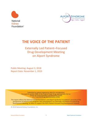 Voice of the Patient (Vop) Report