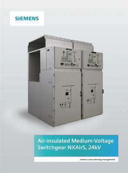 Air-Insulated Medium-Voltage Switchgear Nxairs, 24Kv