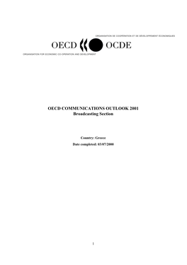 OECD COMMUNICATIONS OUTLOOK 2001 Broadcasting Section