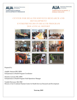 Center for Health Services Research and Development Entrepreneurs in Health Program 2018 Annual Report