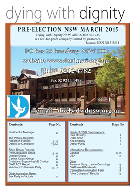 March 2015 DWD NSW Newsletter