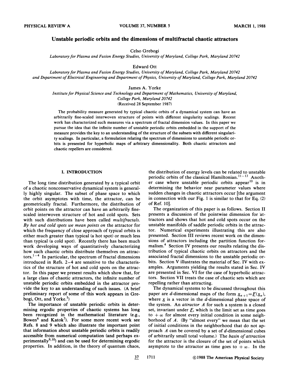 Unstable Periodic Orbits and the Dimensions of Multifractal Chaotic Attractors