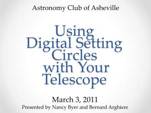 Using Digital Setting Circles with Your Telescope