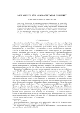 Loop Groups and Noncommutative Geometry