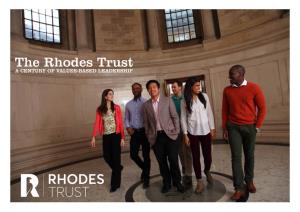 The Rhodes Scholarships 2 Mission of the Rhodes Trust