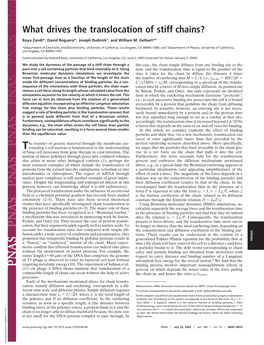 What Drives the Translocation of Stiff Chains?