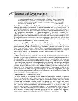 G17 Laramide and Sevier Orogenies
