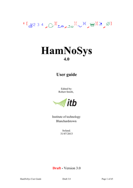 Hamnosys User Guide Draft 3.0 Page 1 of 65