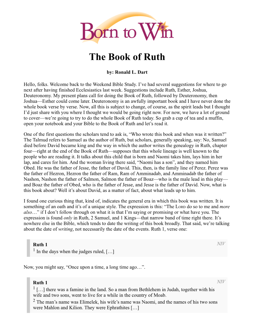 The Book of Ruth