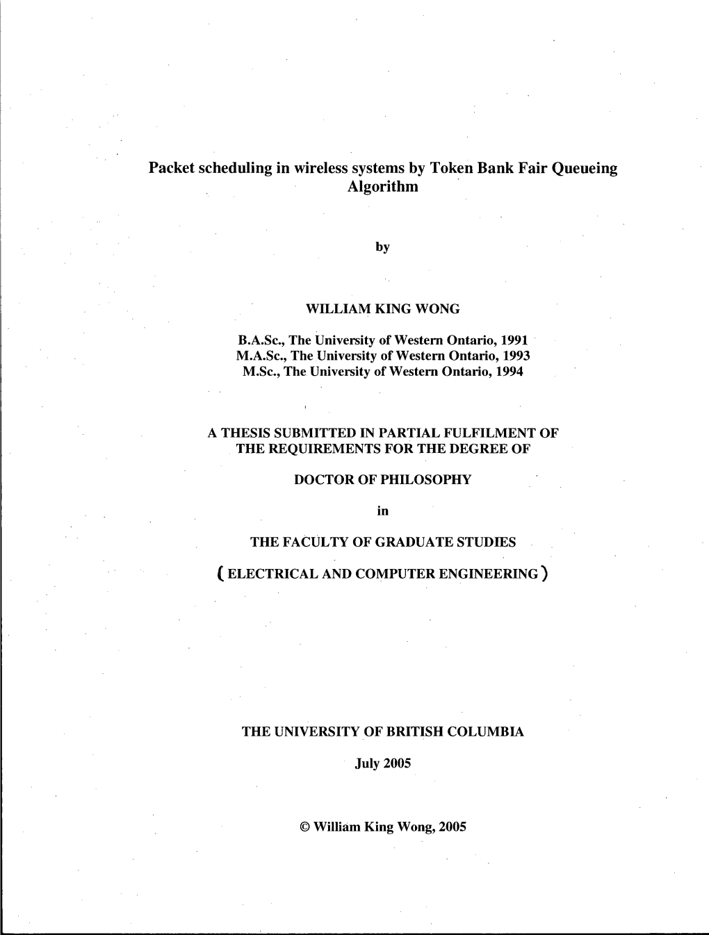 Packet Scheduling in Wireless Systems by Token Bank Fair Queueing Algorithm