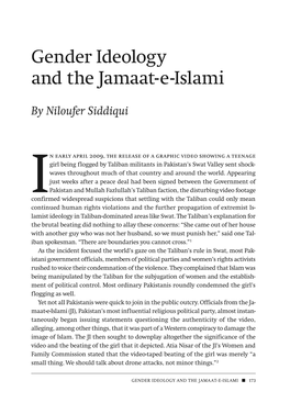 Gender Ideology and the Jamaat-E-Islami