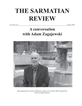 A Conversation with Adam Zagajewski