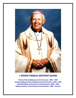 Vol 1, No 10 Bishop Francis Anthony Quinn