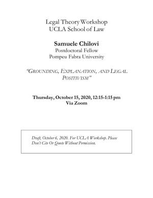 Legal Theory Workshop UCLA School of Law Samuele Chilovi