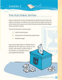 Lesson Plan on Israel's Electoral System