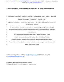 Strong Influence of Vertebrate Host Phylogeny on Gut Archaeal Diversity