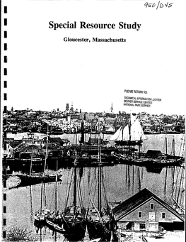 Special Resource Study Gloucester, Massachusetts