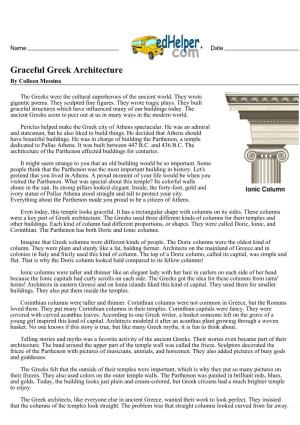 Graceful Greek Architecture by Colleen Messina